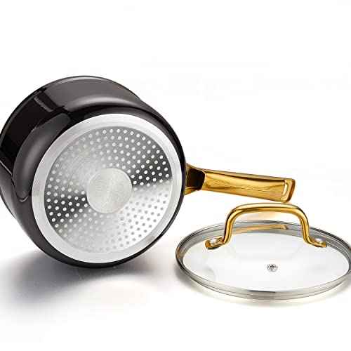 2.5 QT Ceramic Enamel Saucepan with Lid