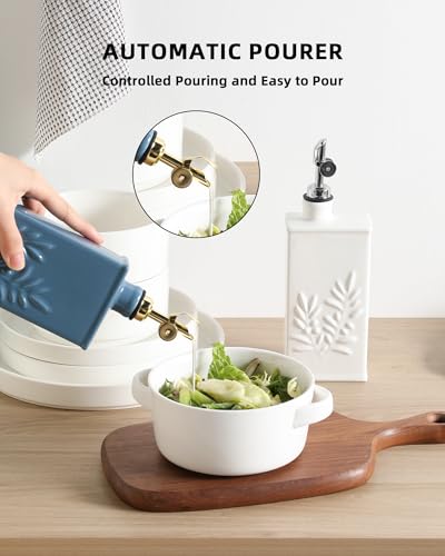 Sweejar Ceramic Olive Oil Dispenser Bottle for Kitchen