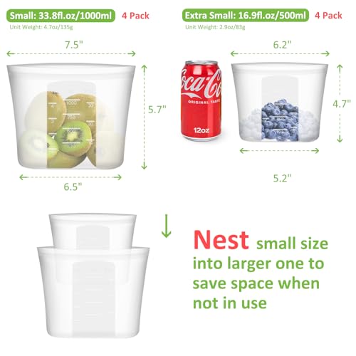 Reusable Sandwich & Snack Bags (8 Count)