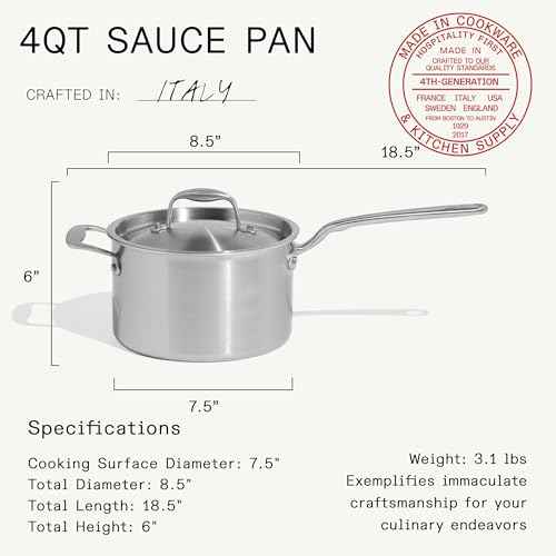 Cookware 4 QT CeramiClad Non Stick Saucepan with Lid