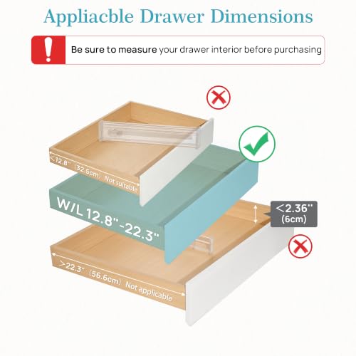 2.36" Drawer Dividers with Expandable Inserts (8 Count)
