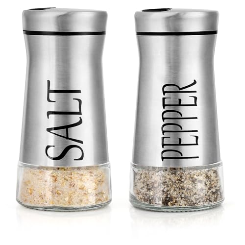 Salt and Pepper Shakers with Adjustable Pour Hole (2 Count)