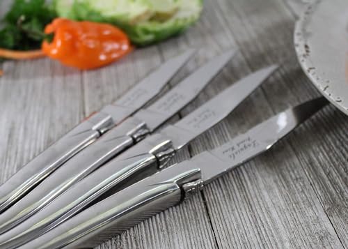 Laguiole Connoisseur Set of 4 Stainless Steel Steak Knives (4 Count)