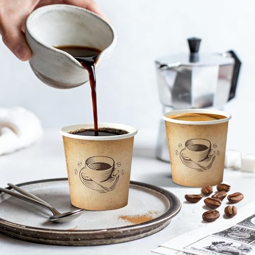 600 Pack 4 oz Small Coffee Cups Disposable Paper Espresso Cups (600 Count)