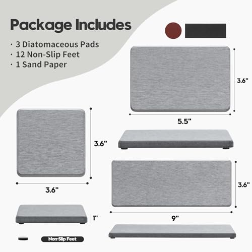 3PCS Bathroom Sink Vanity Trays (3 Count)