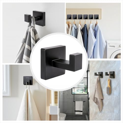 Matte Black Towel Hooks