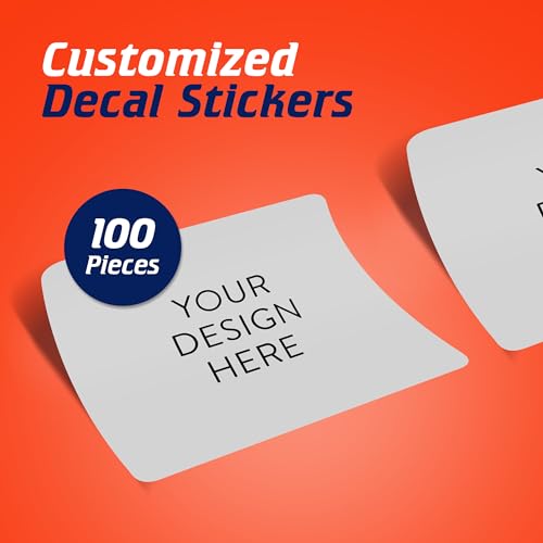 Custom Vinyl Stickers Your Image (100 Count)