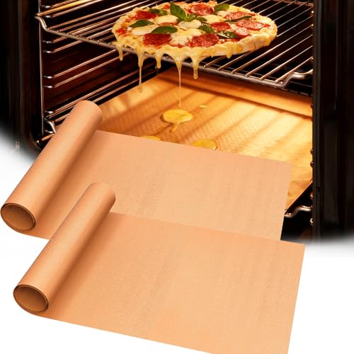 2 Pack XL Thickened Copper Oven Liners for Bottom of Oven