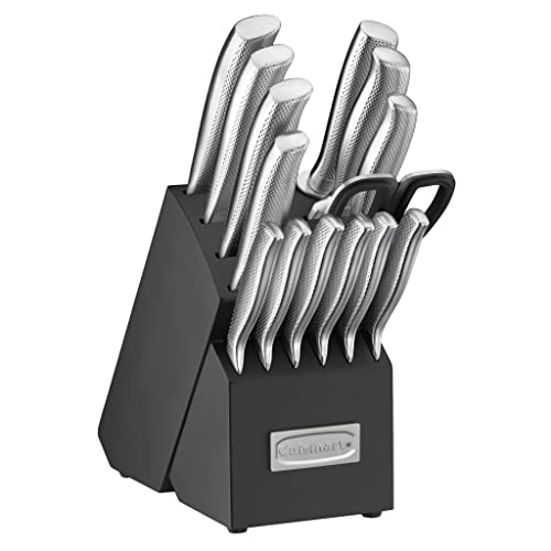 C77SS 15PG 15pc German Stainless Steel Hollow Handle Cutlery Block Set