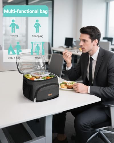 Lunch Box for Men Women Insulated Lunch Tote Cooler Bag Lunchbox