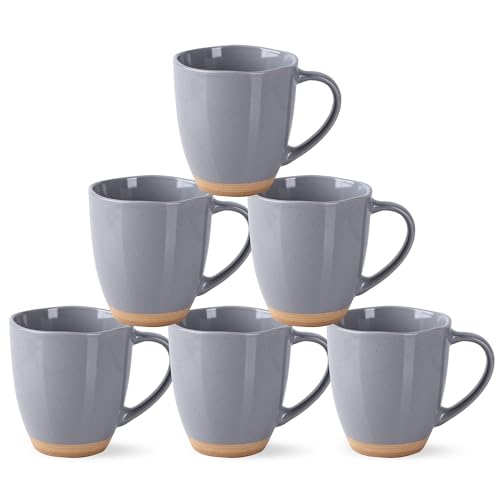 12oz Ceramic Coffee Mugs set of 6 (6 Count)