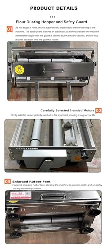 Manual Croissant and Puff Pastry Sheeter Professional Puff Pastry Machine for Bakery and Pastry