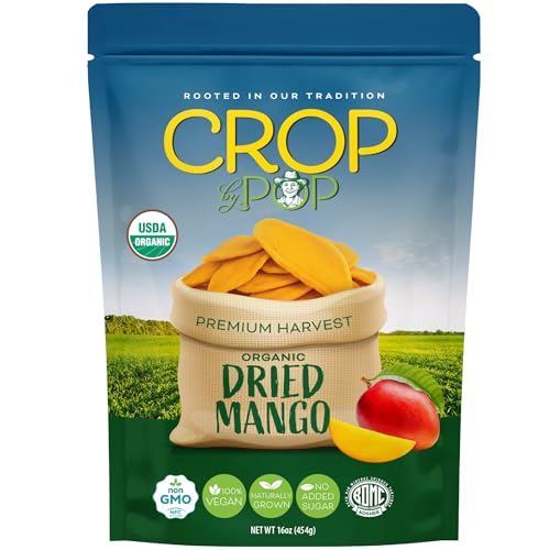 CROP BY POP Organic Sun Dried Mango Slices (16 Ounce)