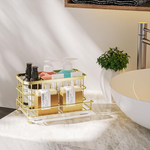 Multifunctional Kitchen Sink Organizer with Removable Drain Tray
