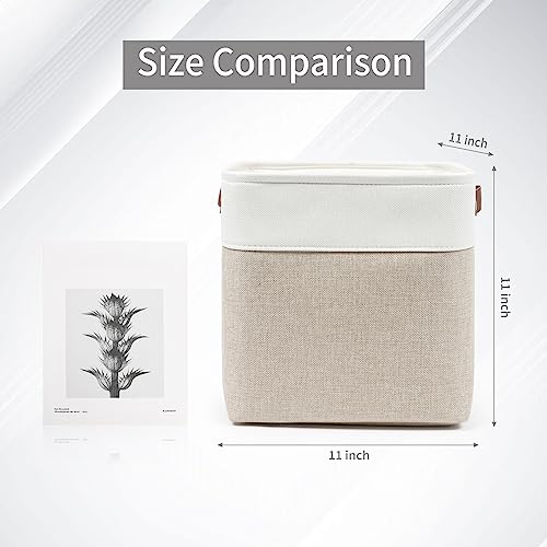 Collapsible Fabric Storage Cubes 11x11 Cube Storage Bins (4 Count)