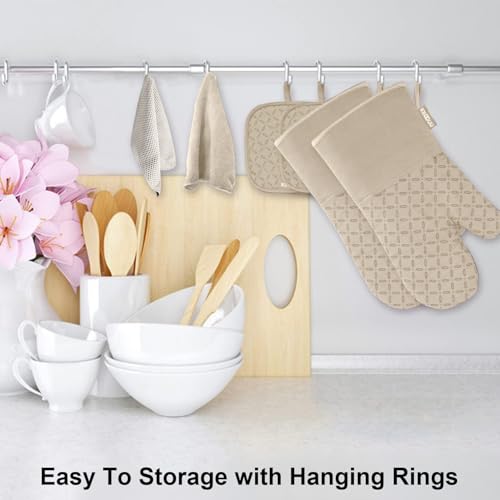 Oven Mitts and Pot Holders 6pcs Set (6 Count)
