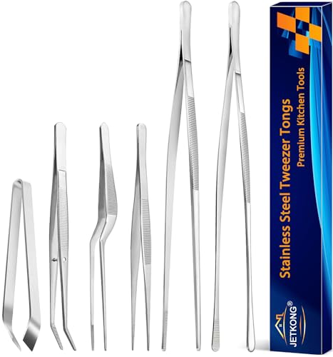 6 Pcs Cooking Tweezer Tongs (6 Count)