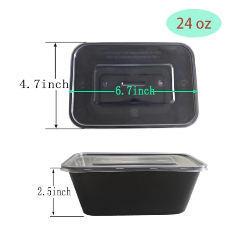 24oz to go square Food Containers (50 Count)