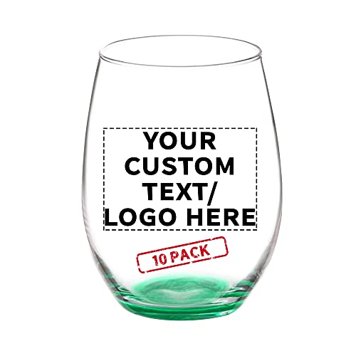10 ARC Stemless Wine Glasses Set (10 Count)