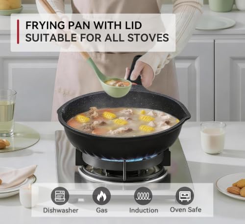 11 Inch 5QT Nonstick Skillet with Lid