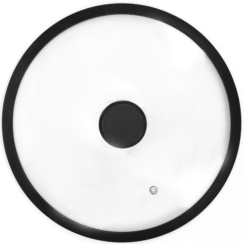 HR Huare Vented Tempered Glass Cookware Lid Black 1 Pack