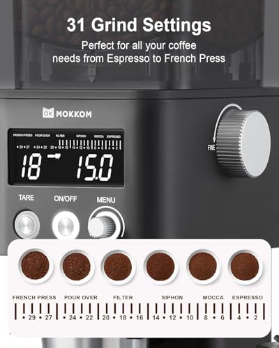 Electric Conical Burr Coffee Grinder with Removable Coffee Scale