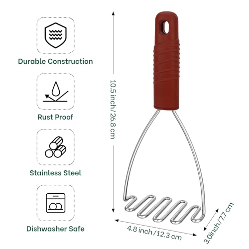 Ergonomic Soft Grip Stainless Steel Potato Masher