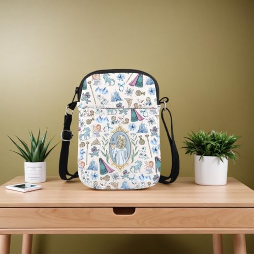 Snow Princess Gift Princess Fan Gift Movie Cartoon Character Present Crossbody Bag