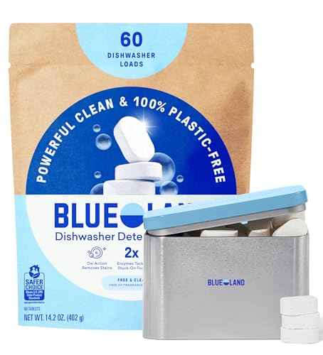 100% Plastic Free Dishwasher Detergent Tablets Set (60 Count)