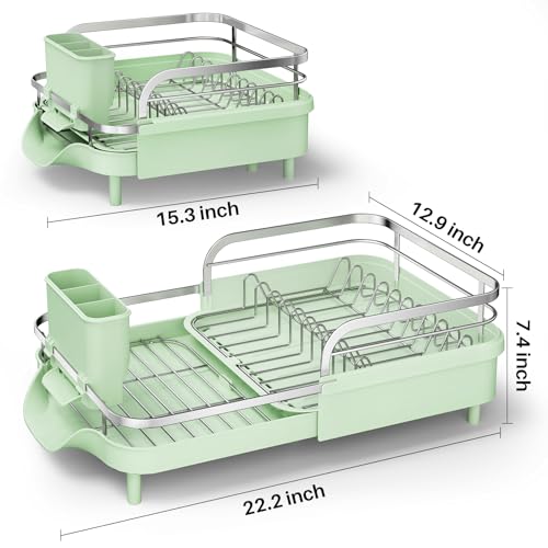 Expandable Dish Drying Rack for Small Kitchen Counter