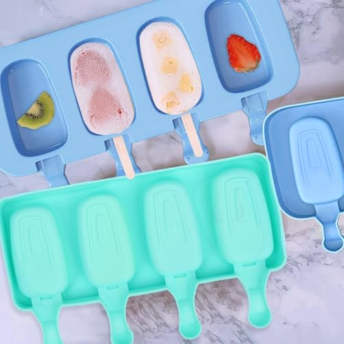 2 Set Silicone Popsicle Molds with 100 Sticks (2 Count)
