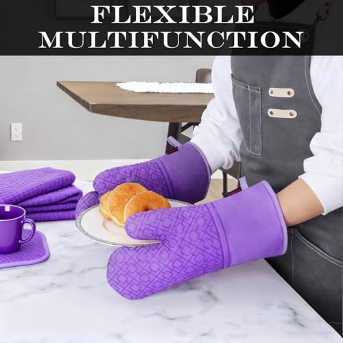 Oven Mitts and Pot Holders Sets 6pcs (6 Count)