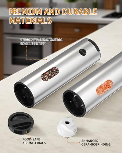 Electric Salt and Pepper Grinder Set