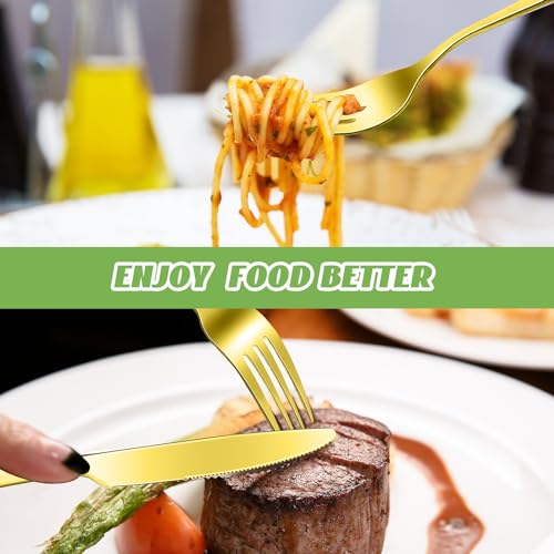 100 Pieces Stainless Steel forks and knives Dinner Flatware Set Tableware Cutlery for Butter Kitchen Restaurant
