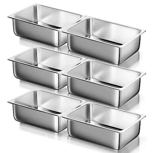 Stainless Steel Steam Table Hotel Pans Set 1 (5.98 Count)