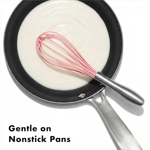 10 Inch Pink Silicone Whisk