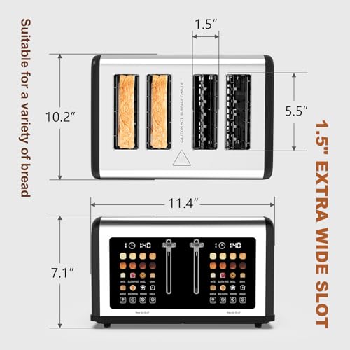 4 Slice Toaster Touch Screen (4 Count)