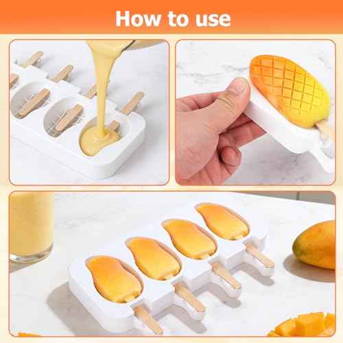 Mango Shape Silicone Popsicle Molds
