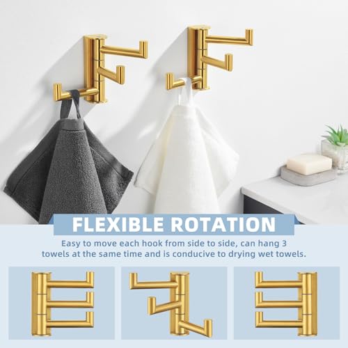 Brushed Gold Towel Hook (2 Count)