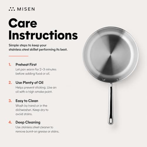 5 Ply Stainless Steel 12" Frying Pan