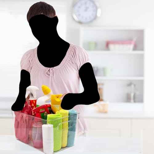 Clear Plastic Storage Bins with Lids (8 Count)