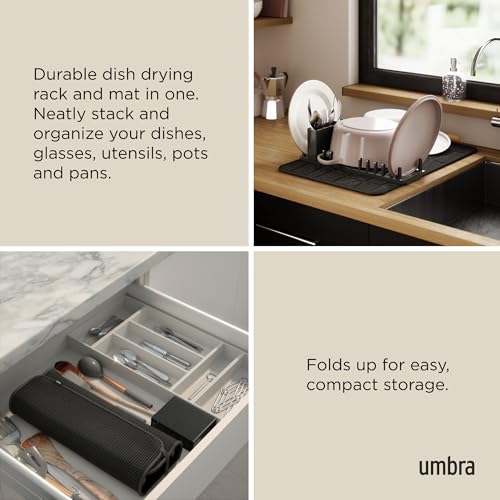 Udry Dish Drying Rack with Microfiber Mat