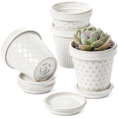 Ceramic Succulent Pots (4 Count)