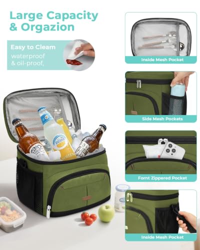Lunch Box for Men Women Insulated Lunch Tote Cooler Bag Lunchbox