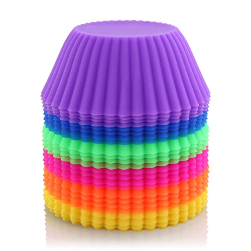 44270 Reusable Silicone Baking Cups and Cupcake Liners (24 Count)