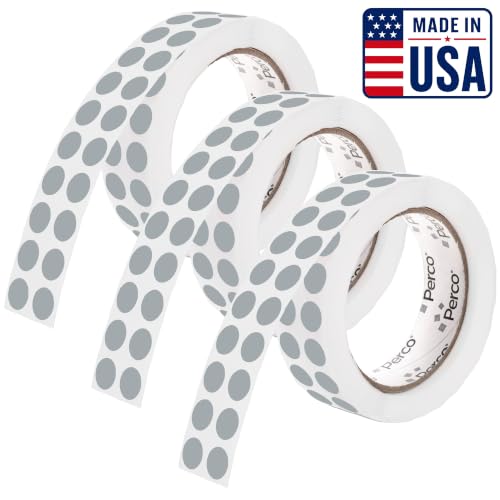 Grey Perforated Round Circle Dot Sticker 1 (3 Count)
