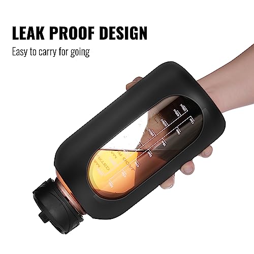 64 oz Glass Water Bottle with Straw