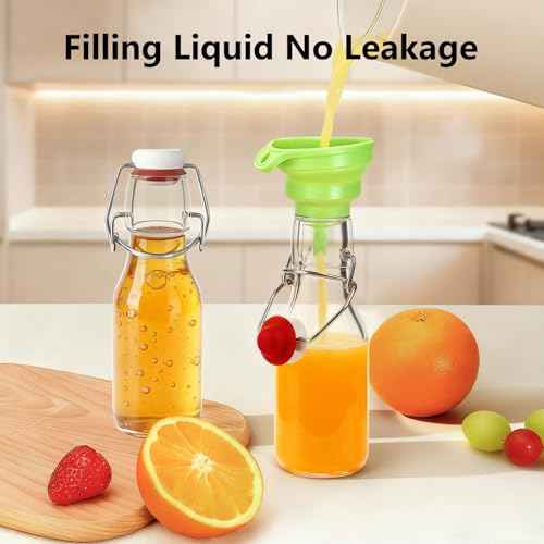 12pack 4oz Swing Top Glass Bottles with Airtight Lids for Vanilla