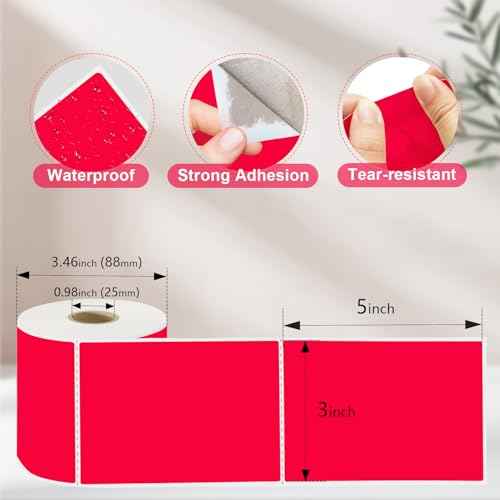 3 X 5 Inch Printable Waterproof Rectangle Color Coding Labels