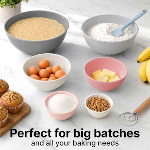 12 Piece Plastic Mixing Bowls with Lids Set (452.48 Count)